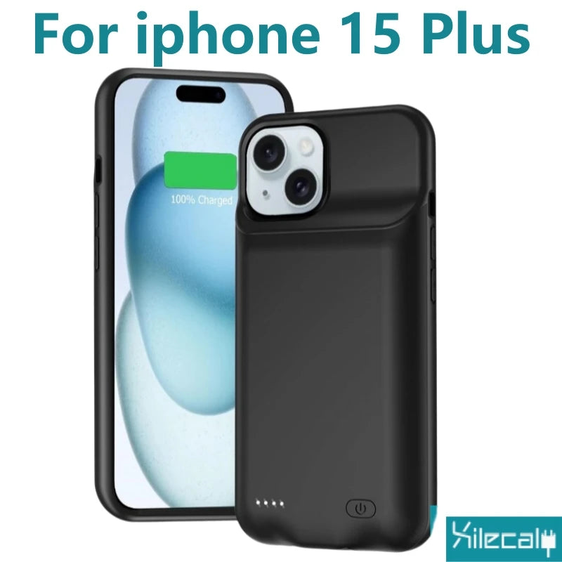 Portable Battery Case for iPhone 17 16 Pro Max 15Pro 13 14 12 mini Charging Case Battery Pack For iphone 7 8 6s SE 2 3