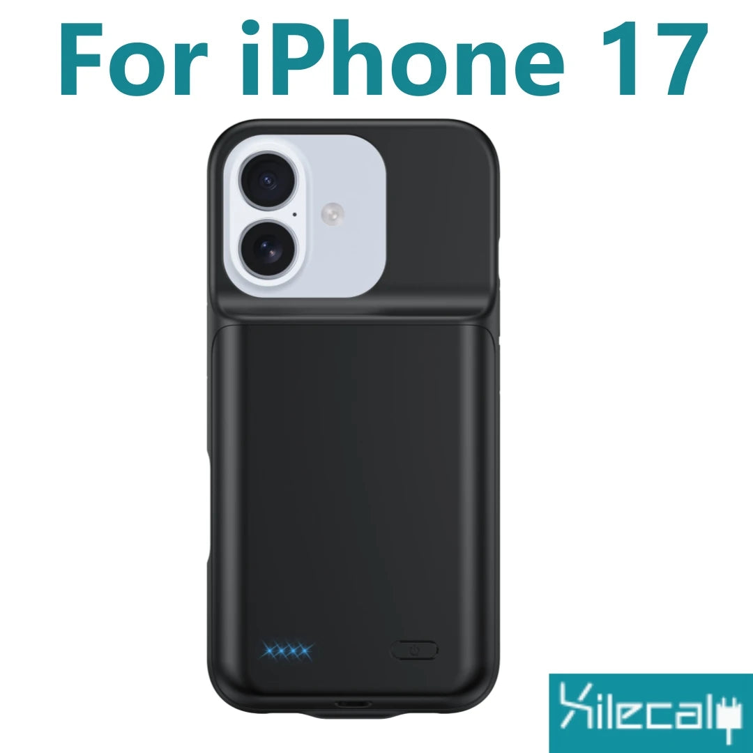 Portable Battery Case for iPhone 17 16 Pro Max 15Pro 13 14 12 mini Charging Case Battery Pack For iphone 7 8 6s SE 2 3