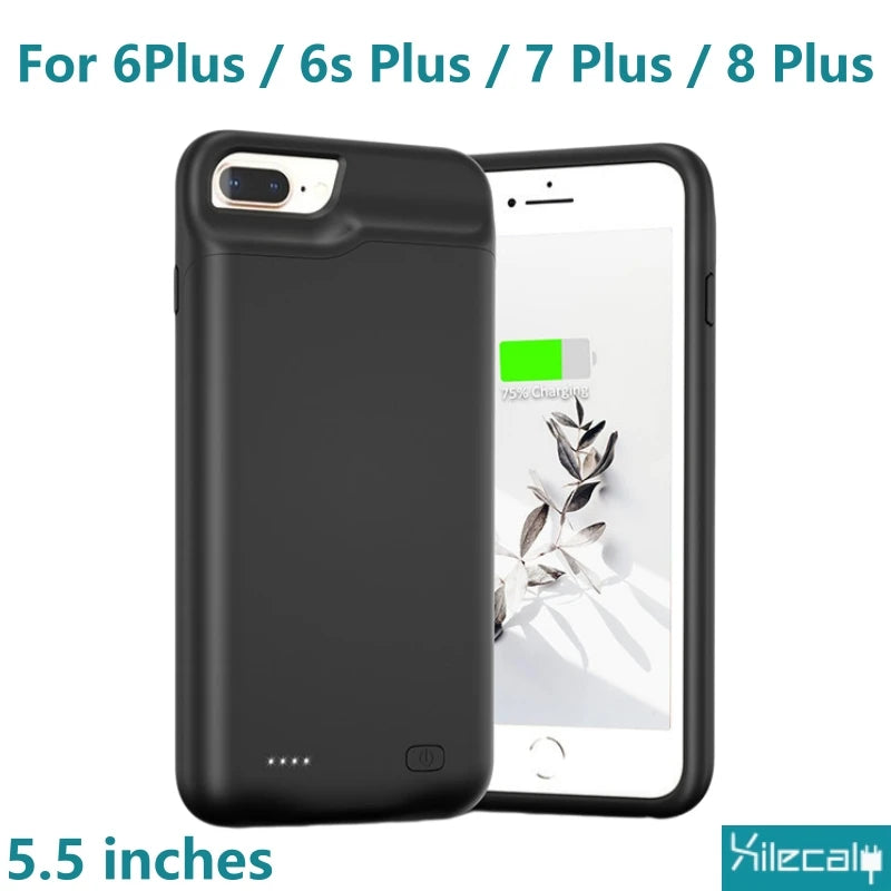 Portable Battery Case for iPhone 17 16 Pro Max 15Pro 13 14 12 mini Charging Case Battery Pack For iphone 7 8 6s SE 2 3