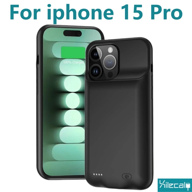 Portable Battery Case for iPhone 17 16 Pro Max 15Pro 13 14 12 mini Charging Case Battery Pack For iphone 7 8 6s SE 2 3