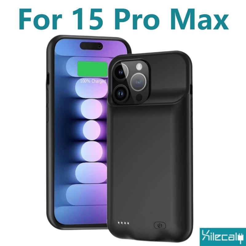 Portable Battery Case for iPhone 17 16 Pro Max 15Pro 13 14 12 mini Charging Case Battery Pack For iphone 7 8 6s SE 2 3