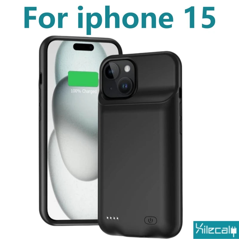 Portable Battery Case for iPhone 17 16 Pro Max 15Pro 13 14 12 mini Charging Case Battery Pack For iphone 7 8 6s SE 2 3