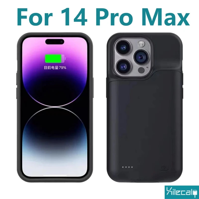 Portable Battery Case for iPhone 17 16 Pro Max 15Pro 13 14 12 mini Charging Case Battery Pack For iphone 7 8 6s SE 2 3