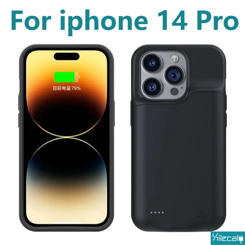 Portable Battery Case for iPhone 17 16 Pro Max 15Pro 13 14 12 mini Charging Case Battery Pack For iphone 7 8 6s SE 2 3