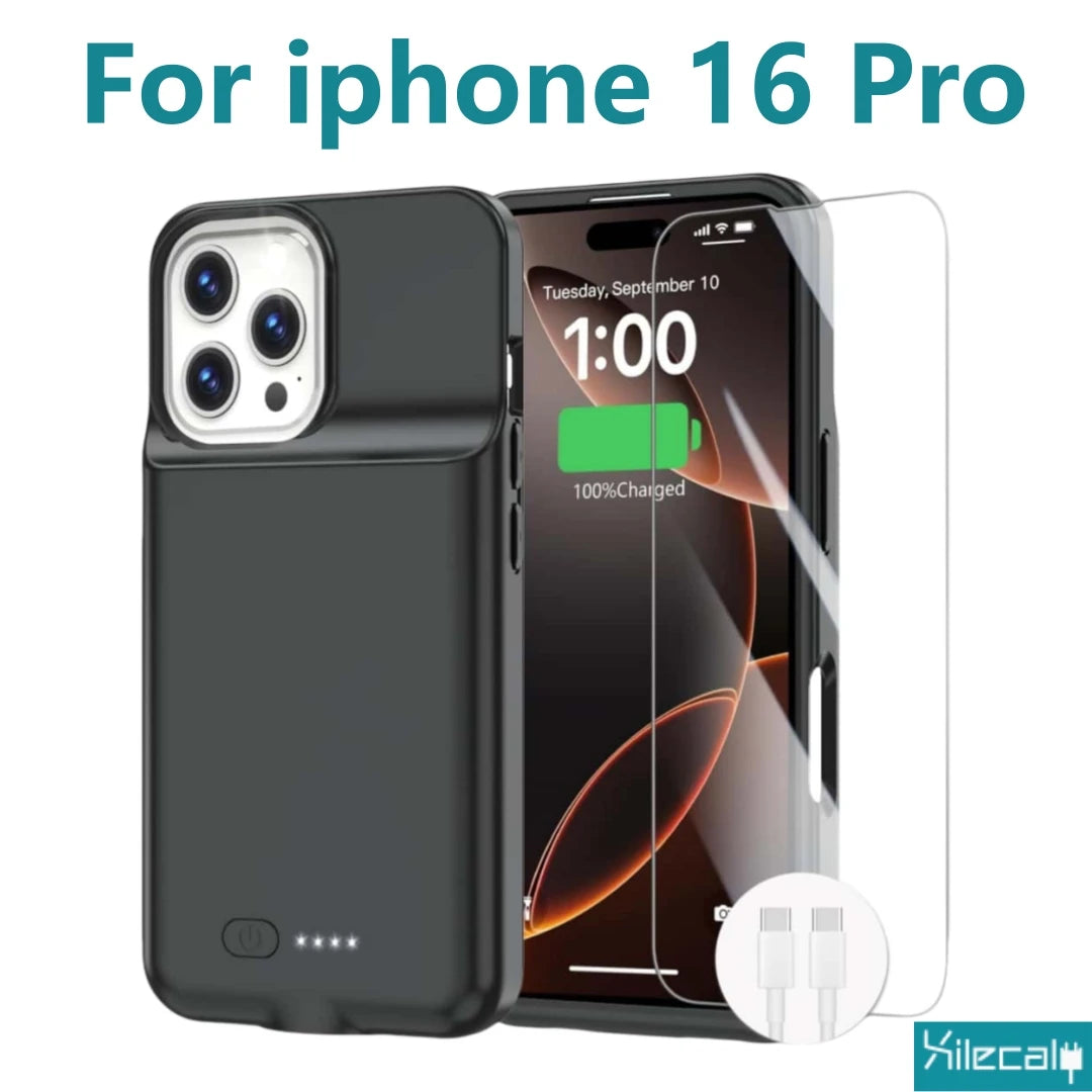 Portable Battery Case for iPhone 17 16 Pro Max 15Pro 13 14 12 mini Charging Case Battery Pack For iphone 7 8 6s SE 2 3